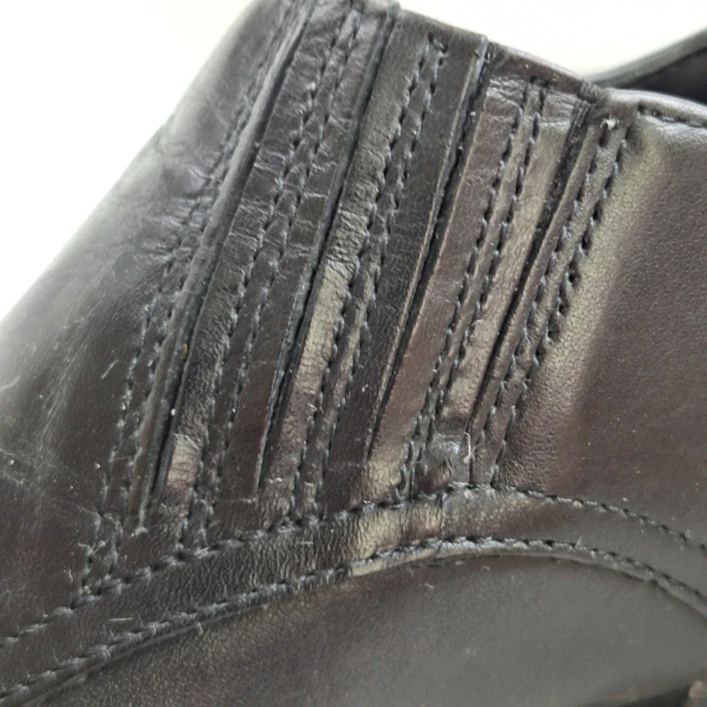 Vintage VTG Shoes Leather Durango Black 9.5M Boot Women RD3520 Western Ankle